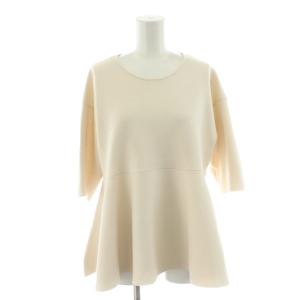 25AW Debussyペプラムプルオーバー ニット カットソー 半袖 フレア F アイボリー 25080900341030