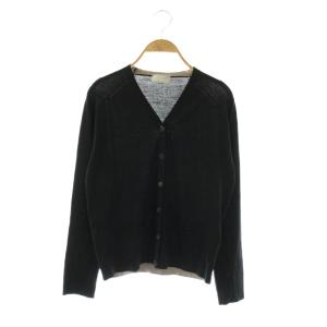 × ジョンスメドレー JOHN SMEDLEY カーディガン ニット Vネック ウール 2 黒 /DF