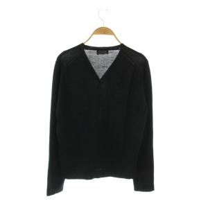 MARGARET HOWELL × ジョンスメドレー JOHN SMEDLEY カーディガン ニット Vネック ウール 2 黒 /DF