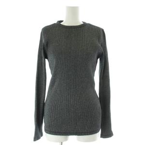 24AW ラメリブクルーネック ニット セーター F 黒 長袖 クルーネック リブ編み 24070914341040