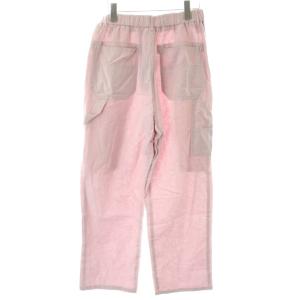 URBAN RESEARCH DOORS 24SS リネンイージーパンツ パンツ 麻 リネン M ピンク 長ズボン 切り替えデザイン ストレートシルエット
