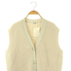 SLOANE SL10W-995 7Gシャギー ロングジレ ベスト 2 アイボリー /ES