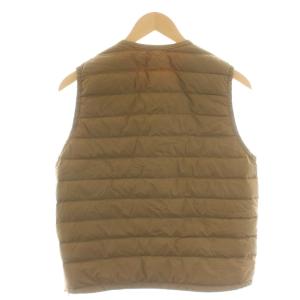 DANTON クルーネックインナー ダウンベスト Crew Neck Inner Down Vest ロゴ ナイロン