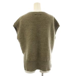 IENA 20AW ベスト ウール F グレー ラウンドネック ノースリーブ サイドスリット /JP