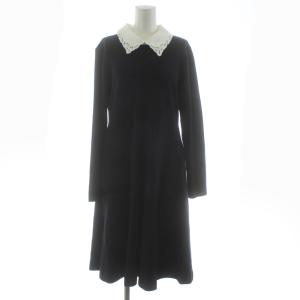 ニットドレス プレシューズ ワンピース 刺繍 ウール 42