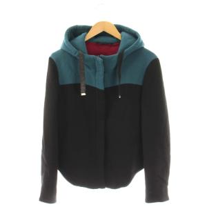 ジップアップパーカー ジャケット 38 グリーン 黒 /NR