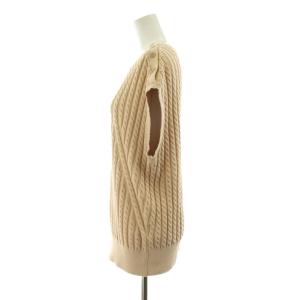 theory luxe 21SS RORELEY SIBYL ケーブルニットベスト プルオーバー ノースリーブ 38 ベージュ