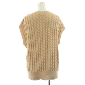 theory luxe 21SS RORELEY SIBYL ケーブルニットベスト プルオーバー ノースリーブ 38 ベージュ