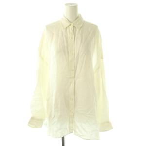 シャツ ブラウス 長袖 リネン ホワイト /ES