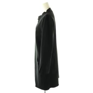 HERNO コート ノーカラー ジップアップ 42 ダークネイビー