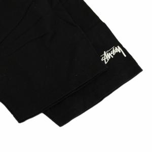 STUSSY Tシャツ カットソー S 黒 ブラック プリント ラウンドネック 半袖 /YM