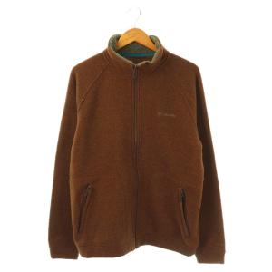 ニットジャケット ブルゾン ジップアップ XL ブラウン /ES