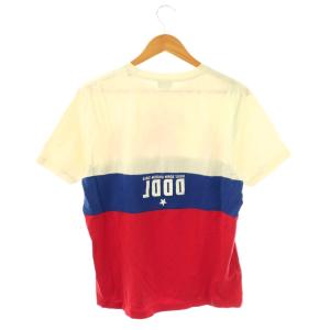 DIESEL 00SW7L-T-JUST-A1-0091A Tシャツ カットソー 半袖 M オフホワイト ブルー レッド