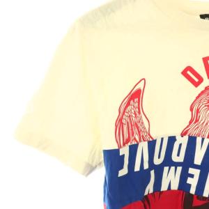 DIESEL 00SW7L-T-JUST-A1-0091A Tシャツ カットソー 半袖 M オフホワイト ブルー レッド