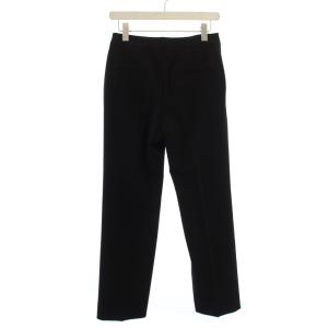 INDIVI ストレッチタックテーパードパンツ ジップフライ 38 黒 127-61008 /BM