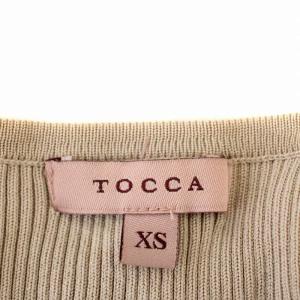 TOCCA リブニット カーディガン 長袖 XS ベージュ /G
