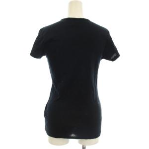 RALPH LAUREN Tシャツ M 黒 ピンク ロゴプリント 半袖 ラウンドネック /JP