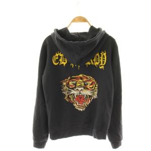 Ed Hardy ジップアップパーカー ジャケット コットン M グレー /NR