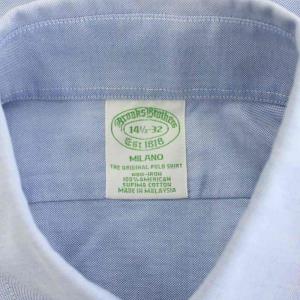 Brooks Brothers シャツ ボタンダウン 長袖 14.5 14 1/2 サックスブルー 4483-00445 /YT