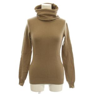 カシミヤ タートルネック ニット 長袖 セーター S ベージュ /G