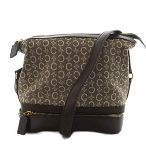 Cマカダム ショルダーバッグ キャンバス レザー ベージュ 茶 ブラウン MC00/2 /AN5 OH