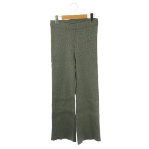 24030200902030 24AW ラメニットパンツ フレア カシミヤ混 38 グレー /ES