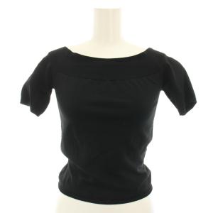 ニット セーター オフショルダー ボートネック 半袖 F 黒 ブラック SL09015SH010 /YT