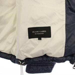BURBERRY BLACK LABEL ダウンジャケット ダウンベスト 2WAY スタンドカラー ジップアップ M 紺 D1F01-100-28