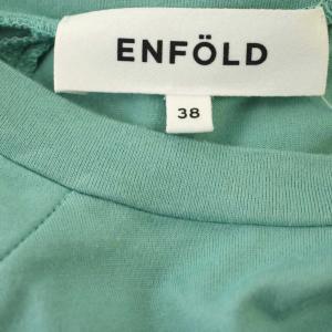 ENFOLD タンクトップ レイヤード ドレス ノースリーブ アシンメトリー ワンピース ロング 38 緑 グリーン