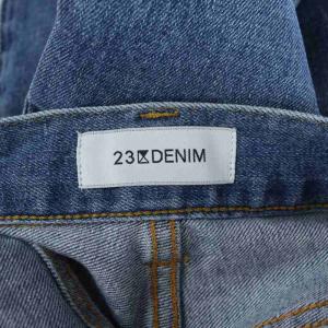 23区 24AW デニム ジーンズ ワイドパンツ 40 青 ブルー 無地 PR23CW1221 /AP