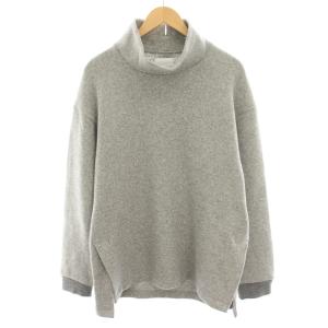 ウールリバージャージーモックネックプルオーバー ニット セーター 長袖 M グレー 32-234-13-100093