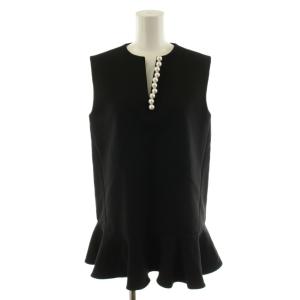 ブラウス ノースリーブ フリル パール装飾 40 ブラック YCB-221-264 