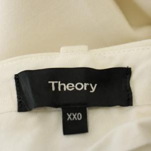 Theory 21SS BISTRETCH DOUBLE 3 TREECA クロップド パンツ スラックス XX0 白