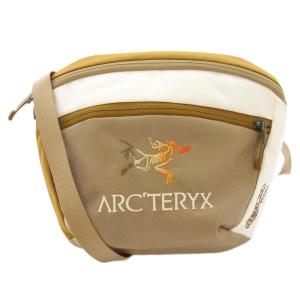 BEAMS 別注 MANTIS 2 マンティス2 ショルダーバッグ ロゴ 刺繍 茶 ブラウン 白 ホワイト