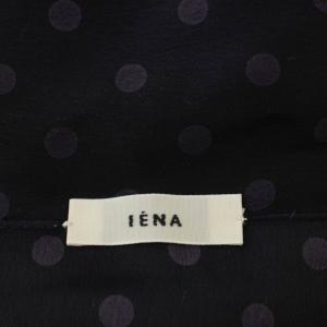 IENA 24AW サテンドットブラウス 水玉 シャツ ブラウス 長袖 F ネイビー 紺 24051900991040