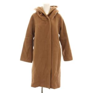 ビッグフードロングコート アウター ミドル タグ付き 1 茶 ブラウン 201720-17-060-84-010