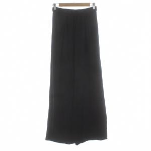 24SS Prime wool jersey ワイドパンツ イージー ウール タック 38 紺 ネイビー