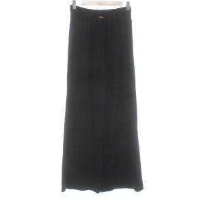 MUSE de Deuxieme Classe 24SS Prime wool jersey ワイドパンツ イージー ウール タック 38 紺 ネイビー