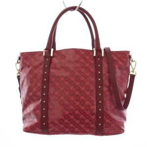 GHERARDINI ショルダーバッグ トートバッグ 2WAY 総柄 レッド