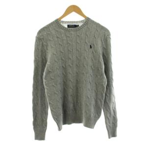 ケーブルニット セーター 長袖 クルーネックXS グレー 710702613011 /KU