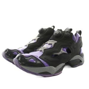 Reebok ポンプフューリー スニーカー シューズ 24.0cm 黒 ブラック 紫 パープル V57086 /AN36