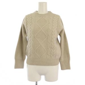 ニット セーター 長袖 カシミヤ シルク 2 ベージュ 578-8263016 /BM