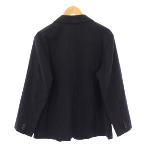 MARGARET HOWELL 24AW テーラードジャケット ストライプ柄 ウール 3 ネイビー