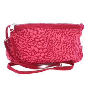 KIPLING ポシェット ショルダーバッグ クロスボディミニバッグ 総柄 ピンク /TK