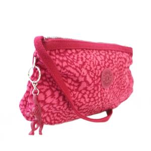 KIPLING ポシェット ショルダーバッグ クロスボディミニバッグ 総柄 ピンク /TK