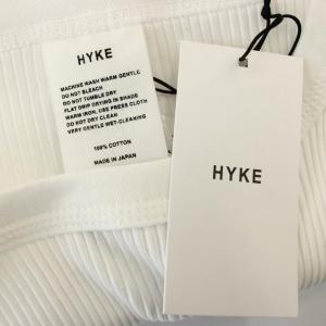 HYKE リブニット カットソー 長袖 F 白 ホワイト 12392-0299 /G
