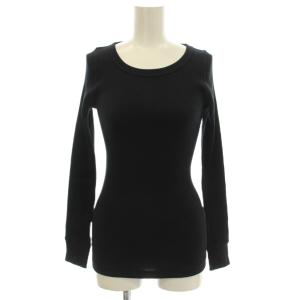 リブニット カットソー 長袖 F 黒 ブラック 12392-0199 /G