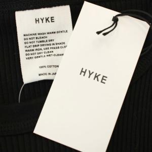 HYKE リブニット カットソー 長袖 F 黒 ブラック 12392-0199 /G