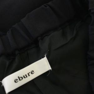 ebure イージーパンツ クロップド 36 黒 ブラック 3810600328 /G