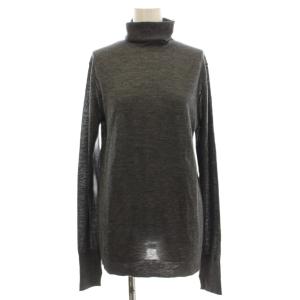 B 21AW カシミヤ ニット タートルネック カットソー 長袖 M グレー 48-02-14-02001